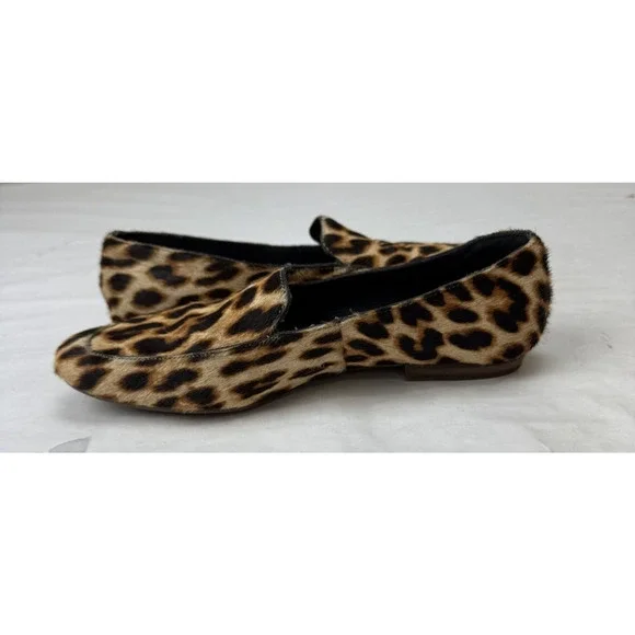 Boho Giani Bini Calf-Hair Leopard Print Loafer Women Sz 6.5 Slip-On Pointed Flat - Picture 3 of 10